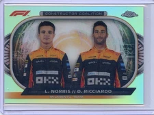 2022 Topps Chrome Formula 1 Constructors Coalition Lando Norris Daniel Ricciardo