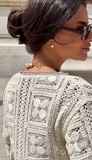 HM H&M EDITION Crochet-Look Tunic DRESS Cream w/ Fringe
