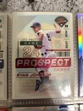 Ryan Johnson 2024 Panini Prospect Edition Prospect Ticket Signed Autograph