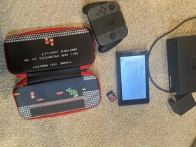 Used Nintendo Switch - Game Console - Gray - with accessories+ case +Splatoon 2