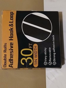 30Ft X 1 Inch Hook and Loop Strips with Adhesive, Double Rolls of Heavy Duty Sel