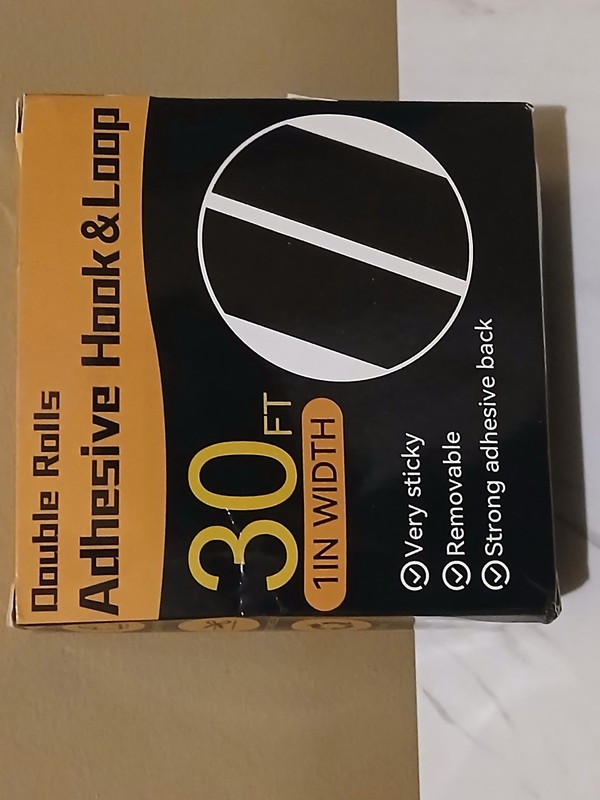 30Ft X 1 Inch Hook and Loop Strips with Adhesive, Double Rolls of Heavy Duty Sel