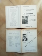 FESTIVAL CANZONE PIEMONTESE LOTTO 2 SPARTITI 4 PAGINE TORINO / ALBA 1957 - 1960
