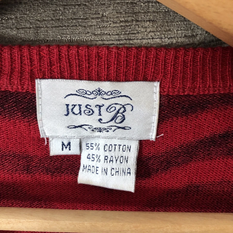 Suéter ligero estampado animal estampado rojo llamativo rojo talla mediana para mujer Foto 2 de 4