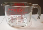 Vintage Glass PYREX Measuring Cup 4-Cup  1 Quart  32 OZ Red Letters