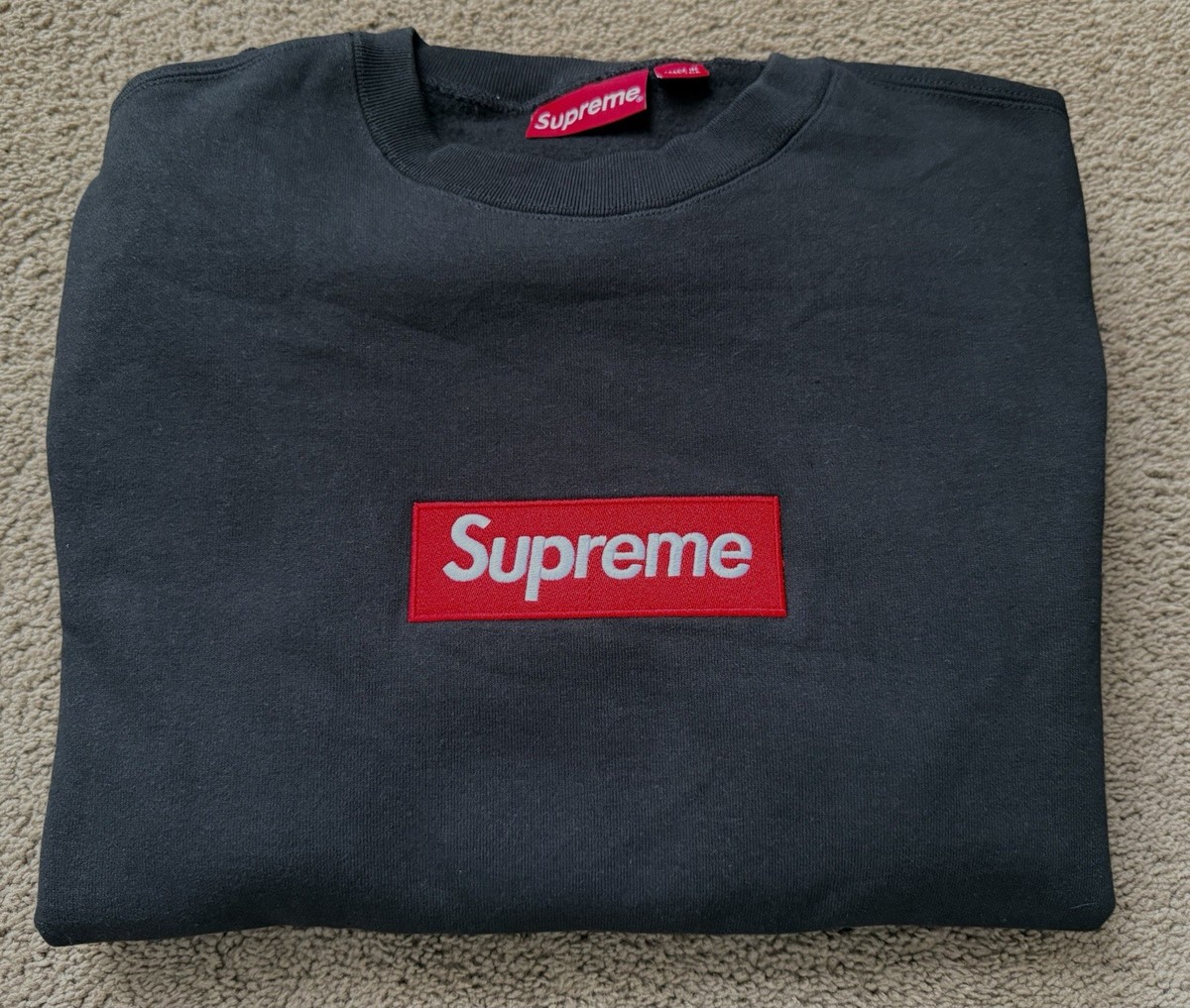 Supreme Box Logo Crewneck FW22 (black/red) | eBay Supreme Box Logo Crewneck FW22 (black/red) | eBay