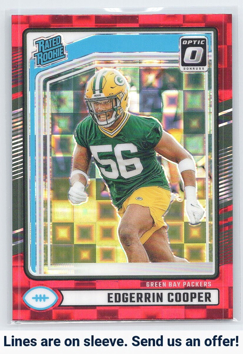 2024 Donruss #325 Edgerrin Cooper Optic Rated Rookies Preview Red Pandora