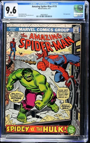 AMAZING SPIDER-MAN #119  CGC 9.6 WP NM+  Marvel Comics 1973 HULK John Romita v1