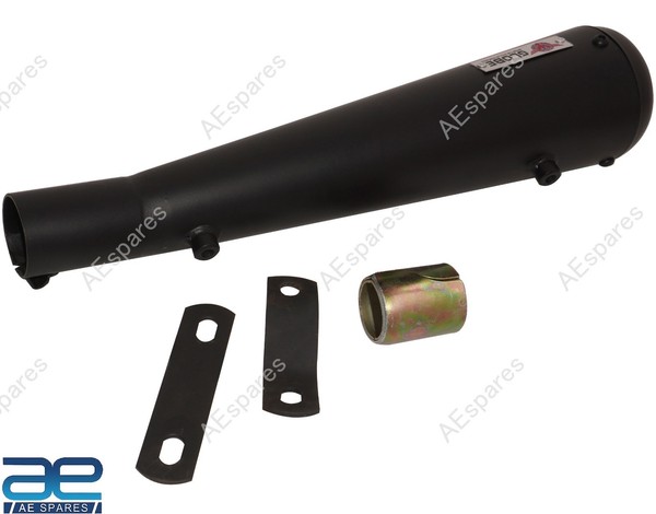 AuspuffdäMpfer Torpedo Schwarz FüR Royal Enfield Classic Electra 350 500 UCE Ecs-image