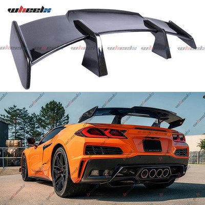 For Chevy Corvette C8 C7 C6 Z06 ZR1 58'' Rear Spoiler PRO GT Wing Carbon Fiber