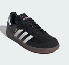 ADIDAS KID  S SAMBA INDOOR SOCCER SHOES - SIZE: YOUTH 6 - BLACK
