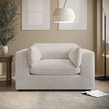Beige Boucle Cuddle Chair - Hudson HSN006