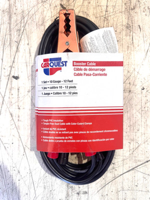 Carquest Booster Jumper Cables, 10 Gauge, 12 Foot - 1 Set, PVC Insulation, 81810
