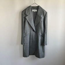 Christian Dior Pret-a-Porter Wool Tailored Long Bar Jacket Sz 9 Gray from JAPAN