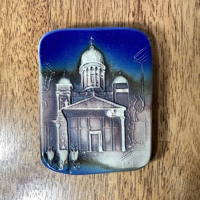 Arabia Finland Ceramic Wall Plate Helsinki Cathedral Marked Savilinna