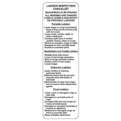 Brady Lad-Eitl521 Tag, Laddertag(Tm) Insert, Polyester, 6 1/2 In H X 2 In W, - Picture 4 of 5