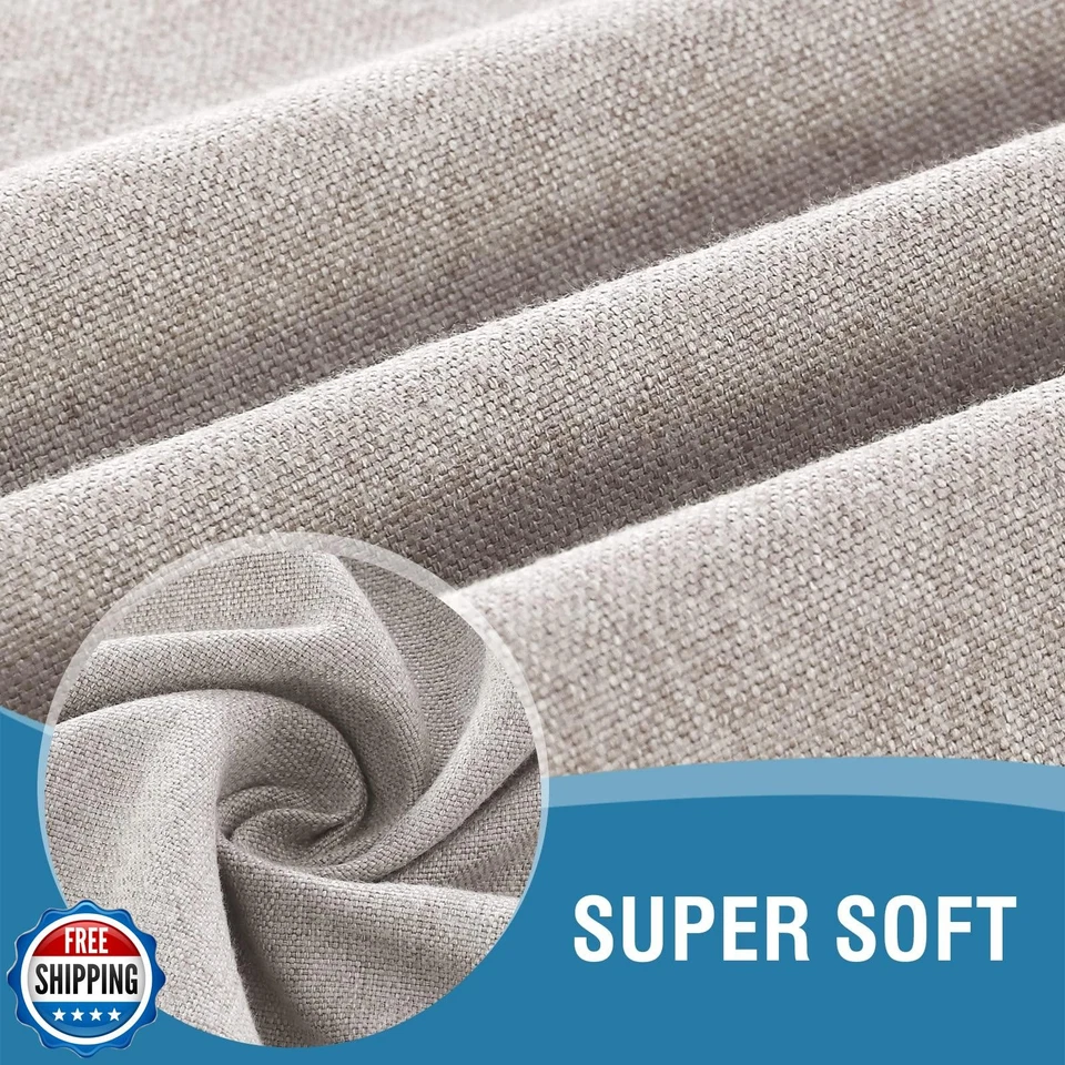 H.VERSAILTEX Linen Textured Tablecloth Round 70 inch Waterproof D - Image 4 of 4