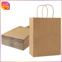 PapiertüTen Mit Henkel 15X8X21Cm Braune Kraftpapier Wiederverwendbar