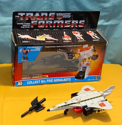original G1 Transformers SILVERBOLT WITH GUN in original box FREE SHIP