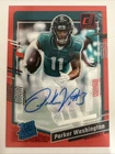 2023 Clearly Donruss Parker Washington #77 Red Auto /49 RC Jaguars - TCCCX
