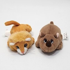 Pound Jungle Mini Rhino  Lion Plush Pound Puppies 1997 Galoob