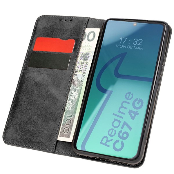 HandyhüLle Mit Klappe FüR Realme C67 4G Bizon Case Flip Cover Etui HüLle Schwarz-image