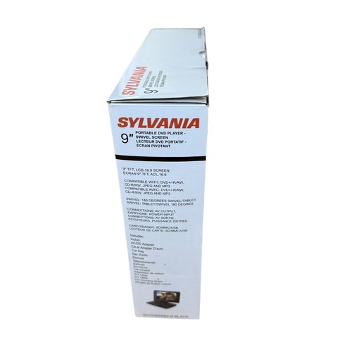 Sylvania 9" Swivel Screen Portable DVD Player New in Box SDVD9000B2-Black - Picture 9 of 10