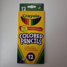 Crayola Colored Pencils 12 Multicolor Pre-Sharpened Box Nontoxic New