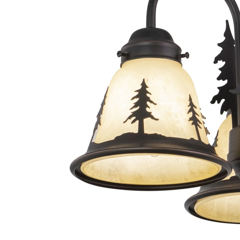 Yosemite 3-Light Convertible Light Kit in Rustic and Shaded Style 10.5 Inches - Image 2 of 4