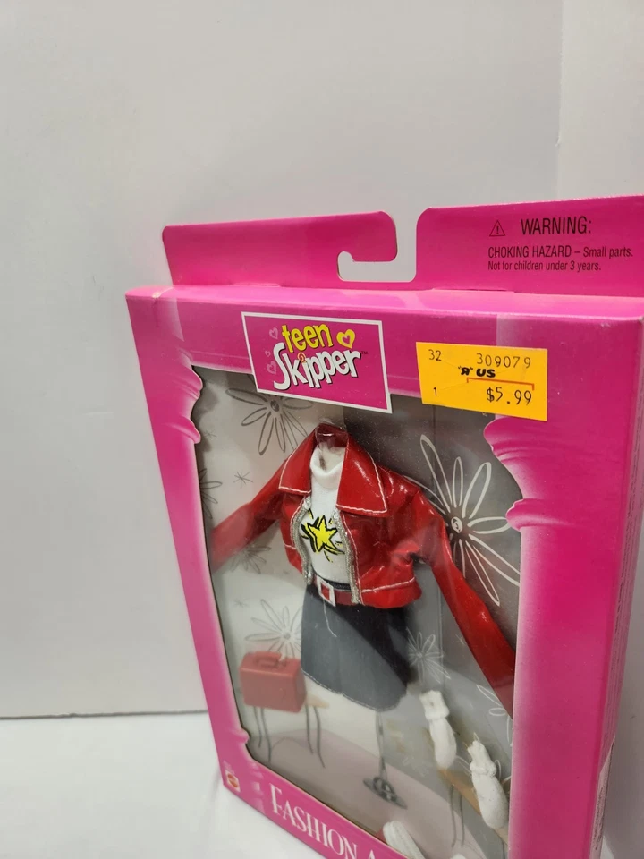 Barbie Adolescente Patrón Moda Avenida Traje 18379 Chaqueta de Cuero Rojo Nuevo en Caja 1997 Foto 2 de 4