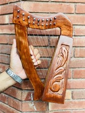 Rosewood Celtic Harps Traditional Vintage Lyre Harp Irish 9 strings With Bag Key