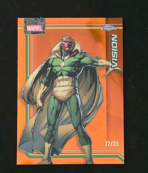 2026 Topps Chrome Marvel Vision #190 Orange Refractor #/25Card