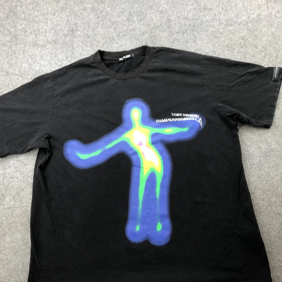 Aelfric Eden Shirt Mens Large Black Heat Map Graphic Namefunyguerrilla Tee Art - Image 2 of 4