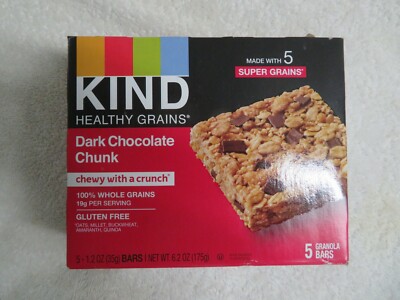 Kind Healthy Grains Dark Chocolate Chunk Granola Bars 5 Bars / 6.2 Oz