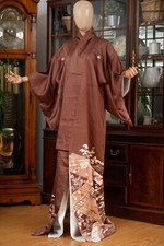DEAR VANILLA JAPANESE SILK TOMESODE KIMONO WOMEN'S AUTHENTIC JAPAN MADE VINTAGE