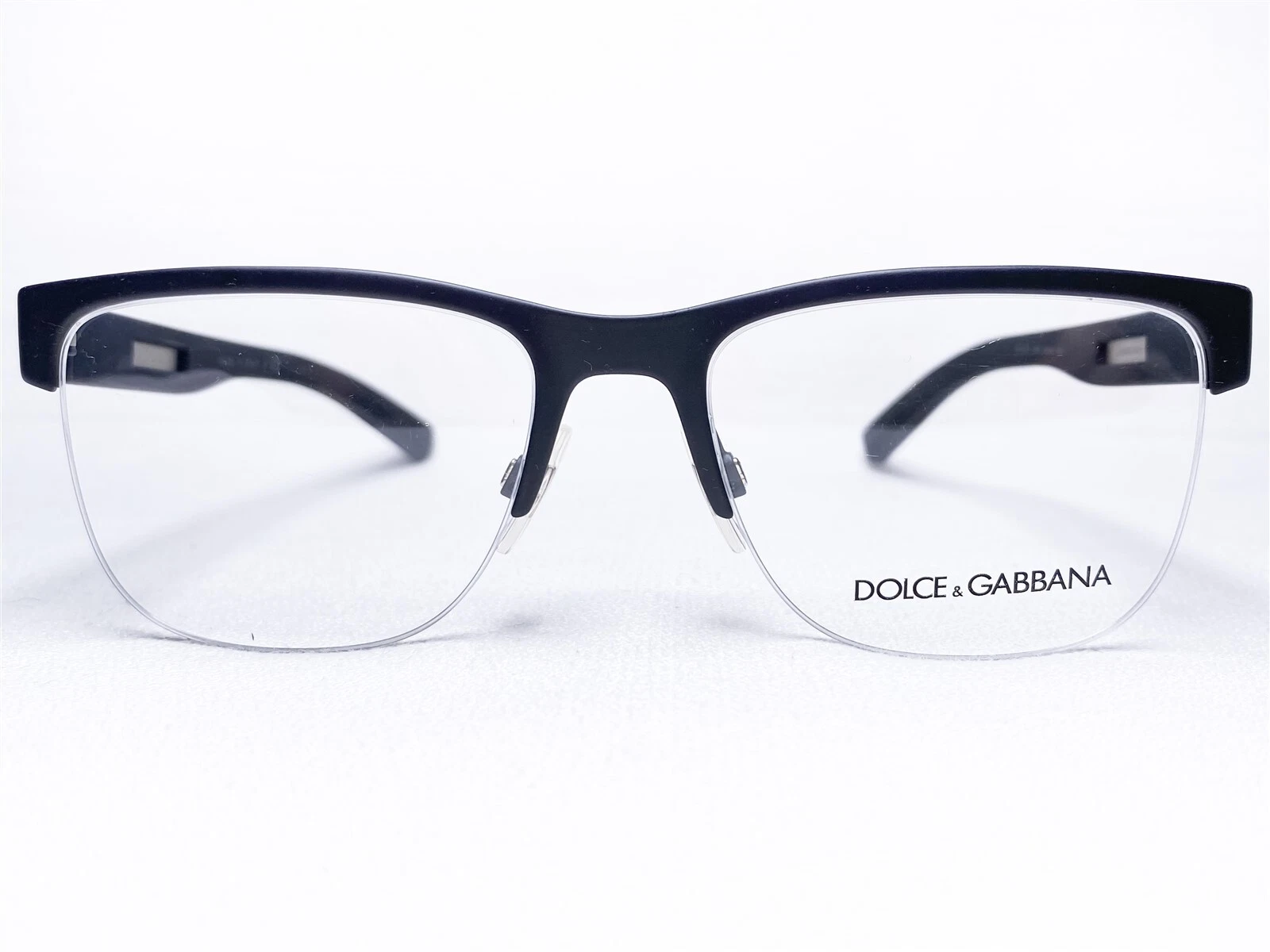 NEW Dolce & Gabbana DG1272 1260 Mens Black Rubber Modern Eyeglasses Frames 53/18