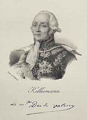 Herzog Kellermann François 1735-1820 Marshal aus Frankreich Valmy XIX Signatur
