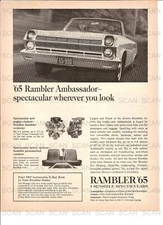 1965 American Motors Rambler Ambassador Vintage Magazine Ad     Automobile