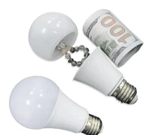 LED Light Bulb Secret Compartment Diversion Safe Hidden Security Stash Spot