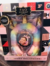 NEW!! F A O Schwarz Unicorn Light Up Soft Cozy Headphones