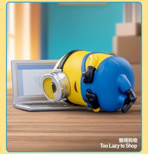 POPMART Minions lazy every day figure blind box trend cute toy gift ornament - Imagen 30 de 38