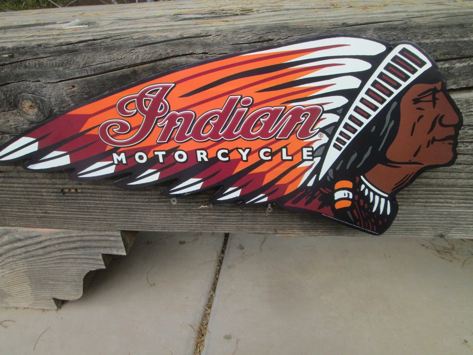 Indian Motorcycle Chief Exhibición de Metal Harley Scout Estilo Vintage MAN CAVE Foto 2 de 4