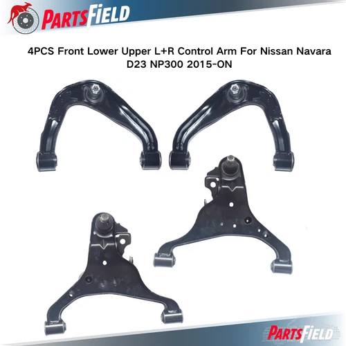 4PCS Front Lower Upper L+R Control Arms For Nissan Navara D23 NP300 2015-ON