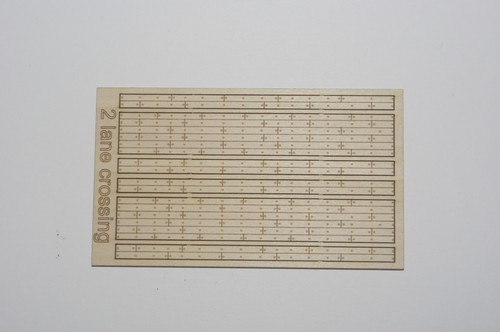 Ho scale wood Railroad Grade crossing double lane. 2 per set - Picture 2 of 2
