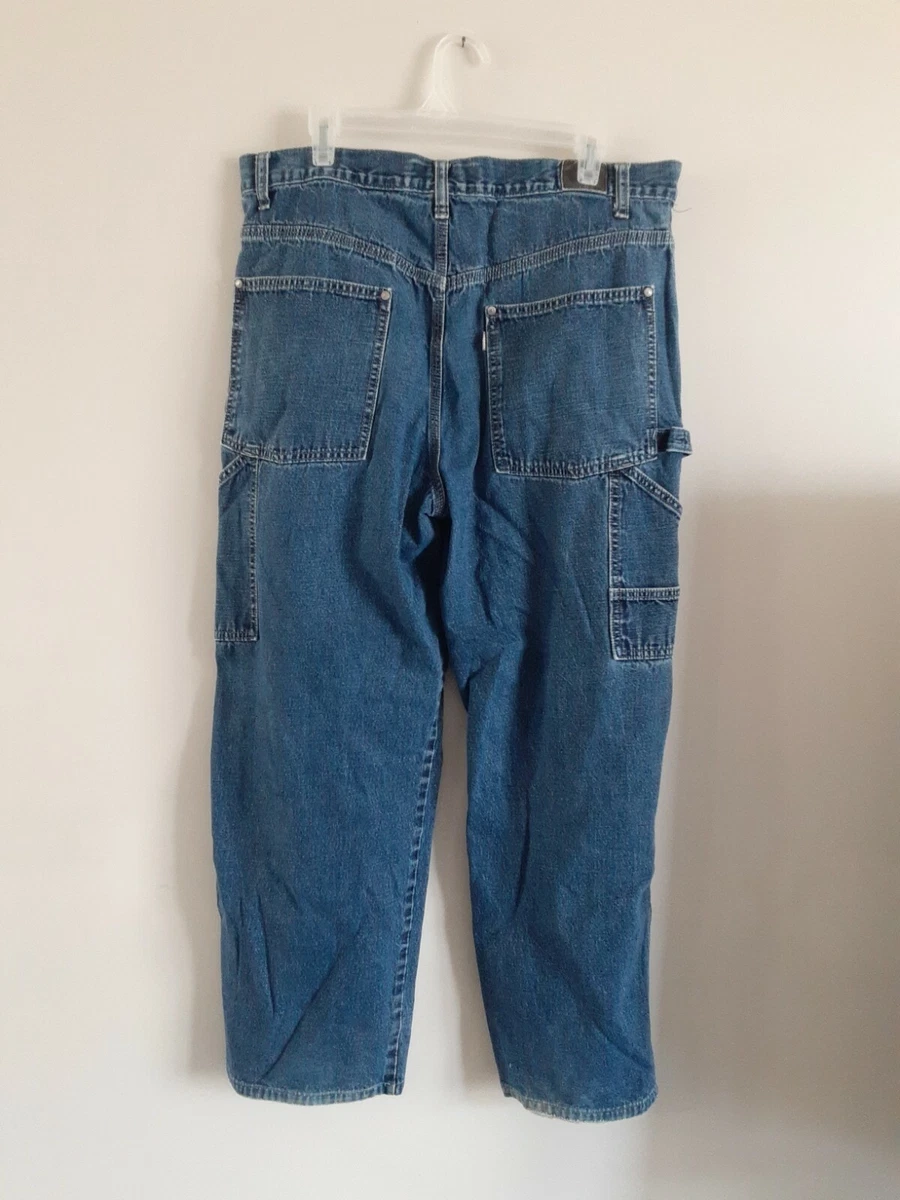 90's LEVIS Sz 36/32 Silvertab Balggy Skater Made In Hong Kong 