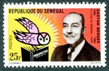 SENEGAL 1963 25f multicoloured SG269 mint MH FG Gaston Berger Death Anniv #A03