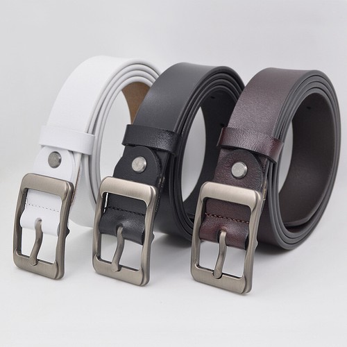 Kids Boys 28mm Single Prong Buckle Leather Belt for School Uniform Casual Belt - Picture 2 of 11
