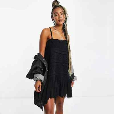 Free People One Women's Shailee Texture Layered Slipdress Mini
