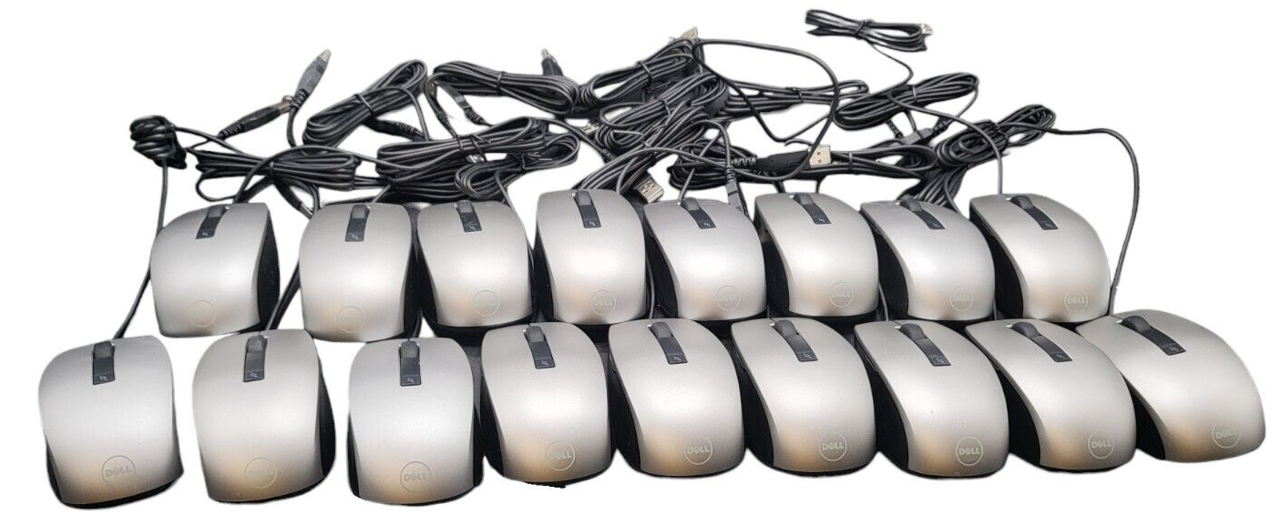 Genuine Dell USB Wired 6 Button Laser Mouse Silver MOCZUL 49TWY 