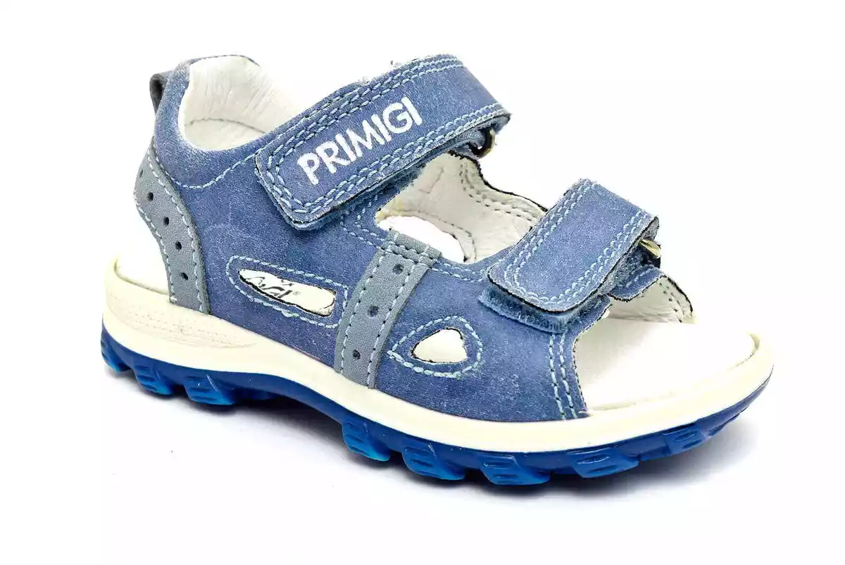 PRIMIGI 5391300 AVIO Blu Sandali Scarpe Vera Pelle Strappi Velcro